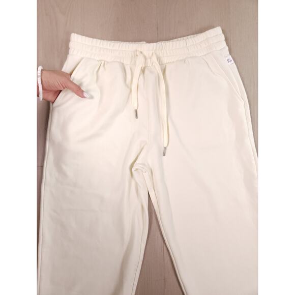 Woolx Merino Wool Joggers Women’s S – Ivory Fleece Sweatpants, Soft Warm Stretch - Picture 7 of 13